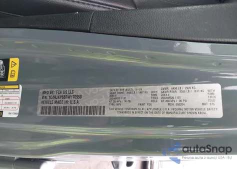 2024 Jeep Wrangler 4Xe Sahara 4Xe z USA, uszkodzony, nr VIN 1C4RJXP68RW170950